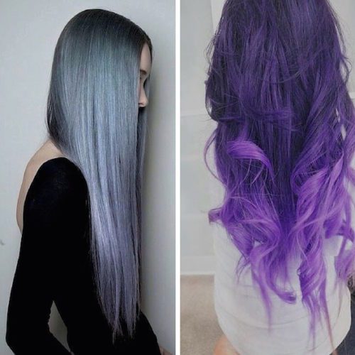 Purple ombre and blue pastel hair 2016